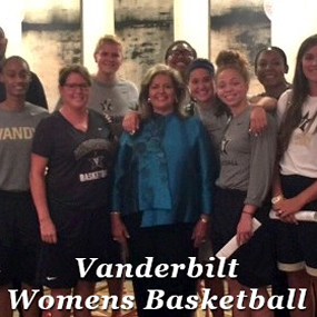Margaret Ann and the VU Women's Basketball Team